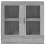 vidaXL Armoire à vitrine Sonoma gris 82 5x30 5x80 cm Bois d'ingénierie