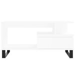 vidaXL Table basse Blanc 90x49x45 cm Bois d'ingénierie