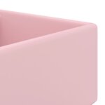 vidaXL Lavabo carré de luxe à trop-plein Rose mat 41x41 cm Céramique
