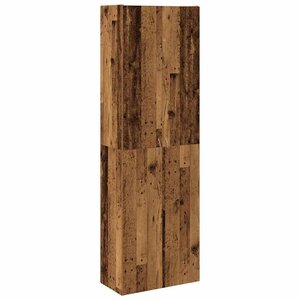 vidaXL Buffet haut vieux bois 60x32x190 cm bois d'ingénierie
