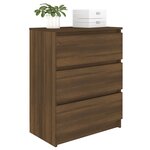 vidaXL Buffet Chêne marron 60x35x76 cm Bois d'ingénierie