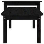 vidaXL Ensemble de tables basses 2 Pièces Noir Bois massif de pin