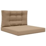 vidaXL Coussin de canapé d'extérieur 2 Pièces Taupe Polyester