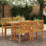 vidaXL Ensemble de salle à manger pour jardin 5 Pièces Marron
