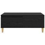 vidaXL Table basse Chêne noir 90 x 50 x 35 cm Bois d'ingénierie