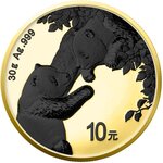 Pièce de monnaie en Argent 10 Yuan g 30 Millésime 2023 PANDA