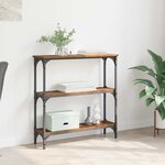 vidaXL Table console avec étagère Bois ancien 75 x 22.5 x 75 cm