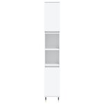 vidaXL Ensemble de meubles salle de bain 3 Pièces blanc bois d'ingénierie