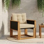 vidaXL Sofa de milieu extérieur Bois d'Acacia Massif Naturel