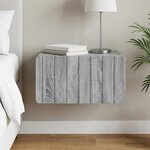 vidaXL Cabinet de chevet mural Sonoma gris 49 x 34 5 x 24 cm