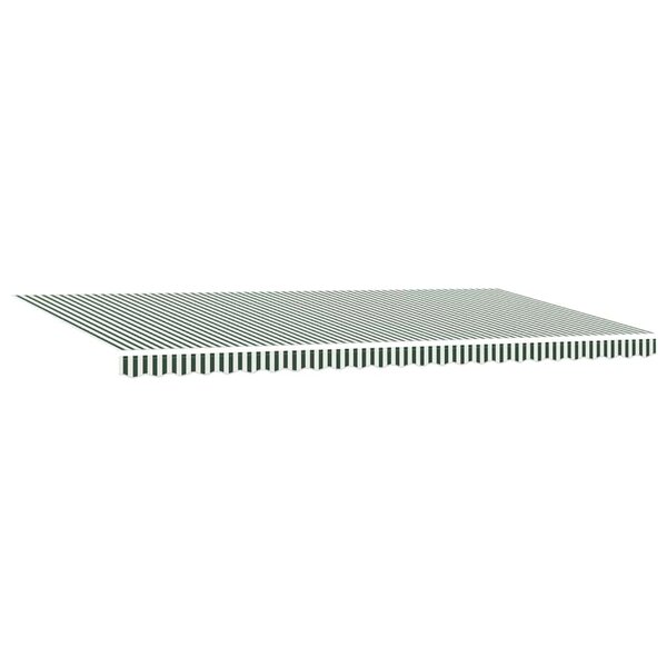 vidaXL Auvent Rétractable Manuel Vert et blanc 600 × 350 cm tissu