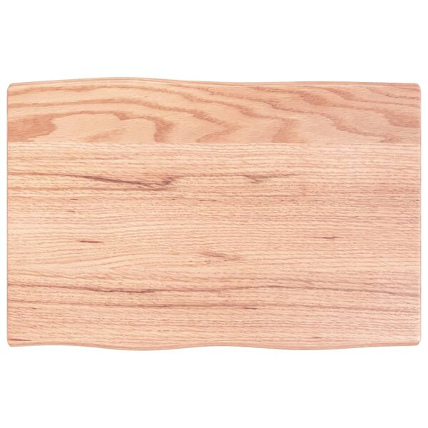 vidaXL Dessus de table bois chêne massif traité bordure assortie