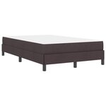 vidaXL Lit à ressorts avec matelas Marron foncé 120 x 200 cm tissu