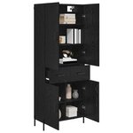 vidaXL Haut Armoire Chêne noir 69 5 x 34 x 180 cm Bois d'ingénierie