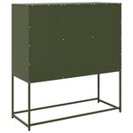 vidaXL Buffet vert olive 100 5x39x107 cm acier laminé à froid