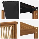 vidaXL Ensemble de canapés d'extérieur 9 pc Naturel et noir