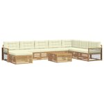 vidaXL Ensemble de canapés d'extérieur 9 pc Blanc et crème