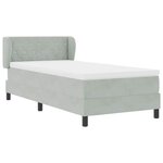 vidaXL Lit à ressorts avec matelas gris foncé 80x200 cm en velours