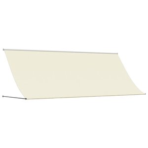 vidaXL Auvent rétractable crème 400x150 m tissu et acier
