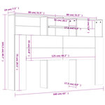 vidaXL Armoire de tête de lit chêne sonoma 160x19x103 5 cm