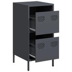 vidaXL Buffet anthracite 35x39x73 5 cm acier laminé à froid