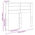 vidaXL Tête de lit Chêne Sonoma 135 cm Bois d'ingénierie