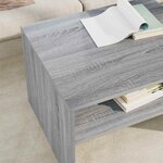 vidaXL Table basse Gris Sonoma 60 x 50 x 40 cm Bois d'ingénierie