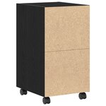 Armoire sur roulettes vidaXL Chêne Noir 33x38x60 cm Bois d'ingénierie