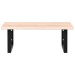 vidaXL Étagère de vasque murale acier et bois de chêne massif