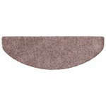 vidaXL Tapis d'escalier auto-adhésifs 20 pièces 65 x 21 x 4 cm Marron clair Demi-rond Grand