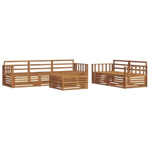 vidaXL Ensemble de canapés d'extérieur 6 Pièces Naturel