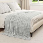 vidaXL Jeté Gris 200 x 150 cm 0.75 kg Toison