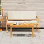 vidaXL Ensemble bistrot avec coussin 2 Pièces Marron Bois d'acacia massif