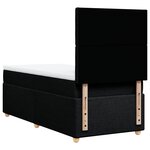vidaXL Sommier à lattes de lit avec matelas Noir 90x200 cm Tissu
