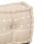 vidaXL Pouf Beige Tissu