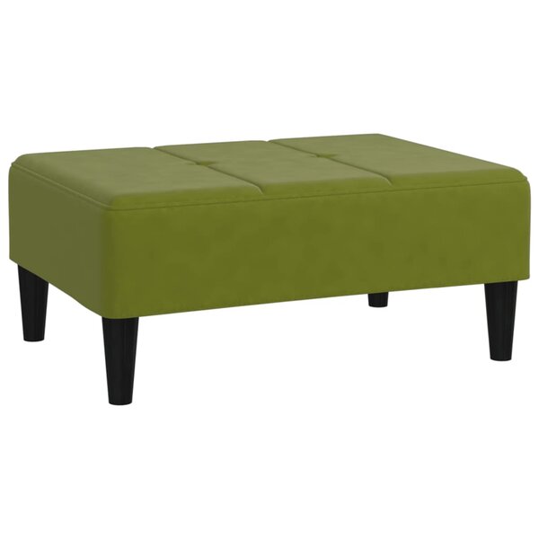vidaXL Repose-pied Vert clair 78x56x32 cm Velours