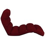 vidaXL Chaise pliable de sol Rouge bordeaux Similicuir