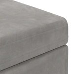 vidaXL Tabouret Gris clair 61 x 41 x 40 cm Velours et Bois Composite