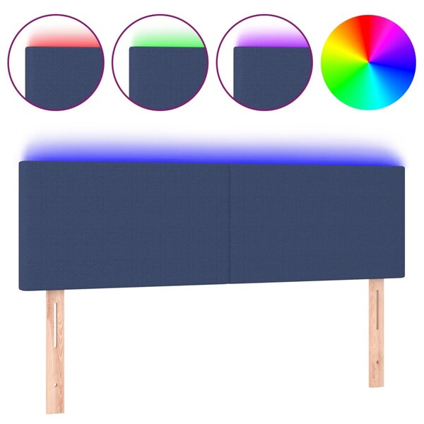 vidaXL Tête de lit à LED Crème 144x5x78/88 cm Tissu