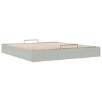 VidaXL Cadre de lit ottoman sans matelas gris clair 160x200 cm velours