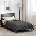 vidaXL Duvet d'hiver Gris clair et anthracite 200 x 135 cm Microfibre