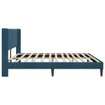 vidaXL Cadre de lit avec tête de lit Bleu 180 x 200 cm Velours