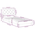 vidaXL Cadre de lit sans matelas gris clair 80x200 cm velours