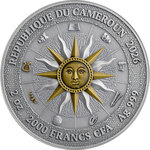 Monnaie ERATO AND POLYHYMNIA The Nine Muses 2 Oz Argent 2000 Francs Cameroon 2026