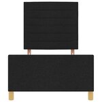 vidaXL Cadre de lit avec tête de lit Noir 80 x 200 cm tissu