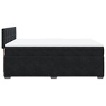 vidaXL Sommier à lattes de lit et matelas Noir 160x200 cm Velours