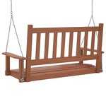vidaXL Banc de balançoire de jardin chaînes en métal bois massif sapin