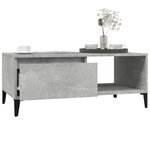 vidaXL Table basse Gris béton 90x50x36 5 cm Bois d'ingénierie
