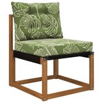 vidaXL Coussin de canapé d'extérieur 2 Pièces Modèle feuille Polyester