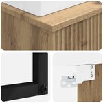 vidaXL Basin de lavage mural Chêne artisanal 40 x 41 x 39 cm
